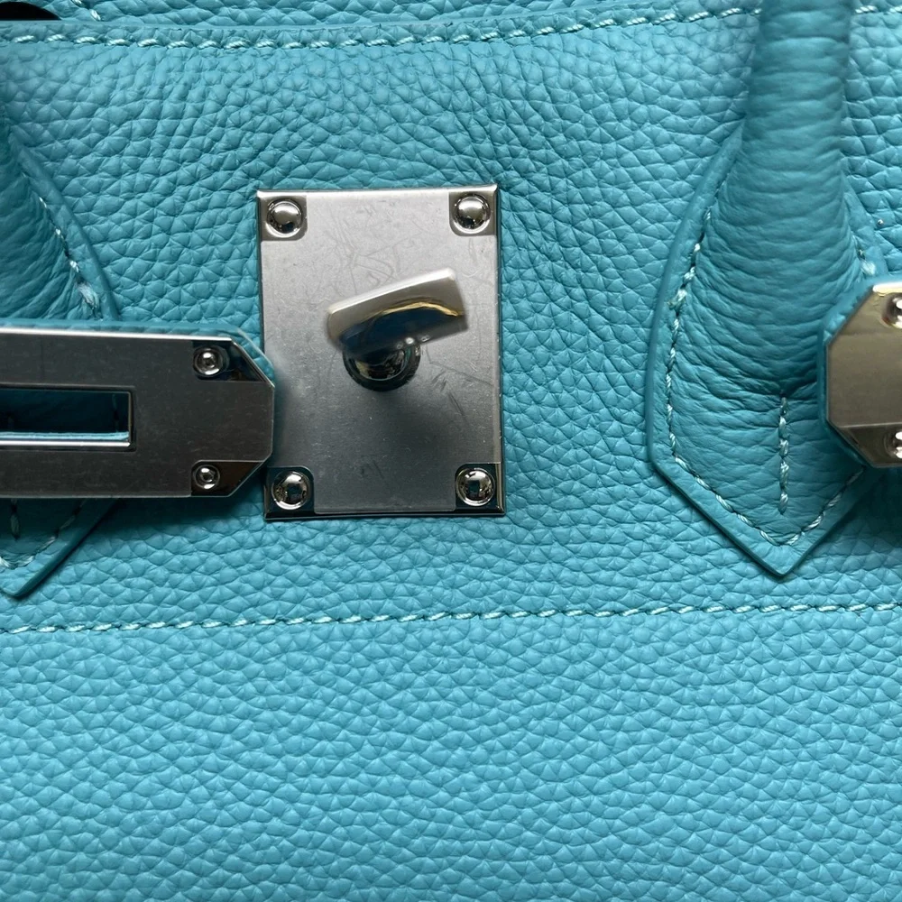 Elegant Turquoise Handbag-East West - Picture 4 of 6